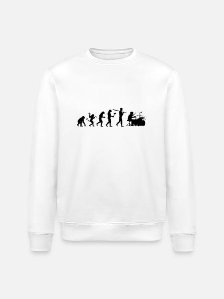 MUSIK EVOLUTION! - Stanley/Stella Unisex Bio-Sweatshirt ROLLER - Weiß