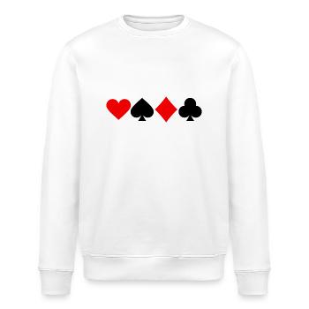 Kartendeck - Stanley/Stella Unisex Bio-Sweatshirt ROLLER - Weiß - Vorne - Nik (191cm)