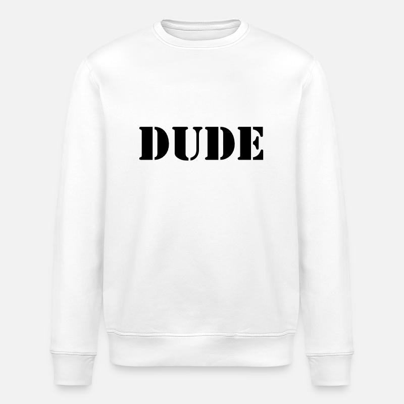Dude - Stanley/Stella ROLLER Unisex Organic Sweatshirt - white