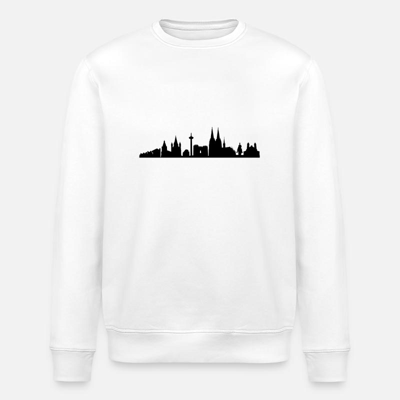 Koeln_Skyline - Sweat bio ROLLER Stanley/Stella Unisexe - blanc