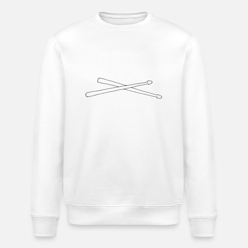 Drumsticks - Stanley/Stella ROLLER Unisex Organic Sweatshirt - white