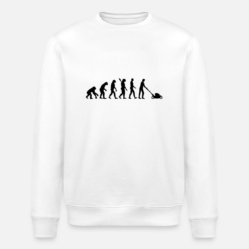 Evolution Lawn mower - Stanley/Stella ROLLER Unisex Organic Sweatshirt - white