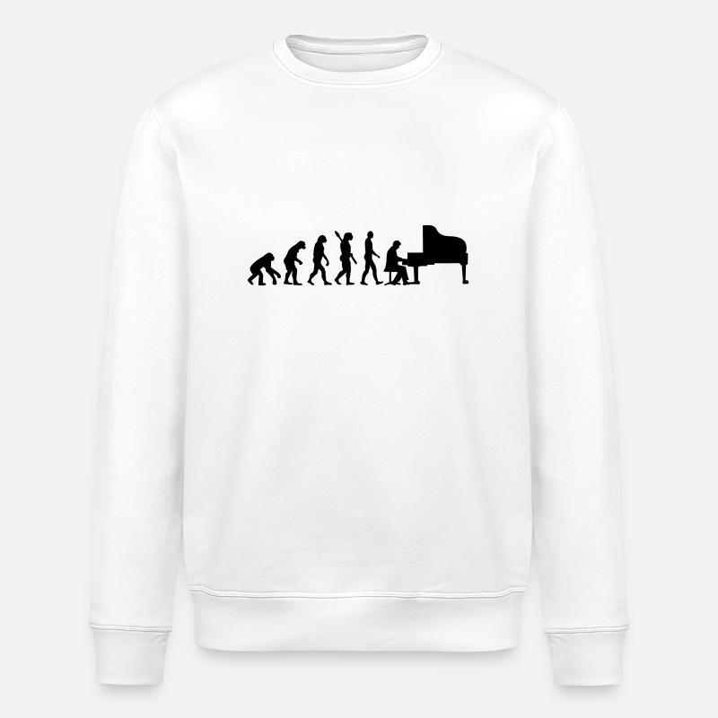 Evolution Piano - Sweat bio ROLLER Stanley/Stella Unisexe - blanc