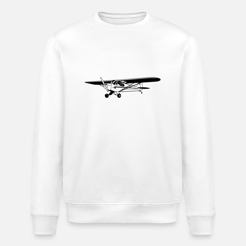 Piper Cub - Sweat bio ROLLER Stanley/Stella Unisexe - blanc