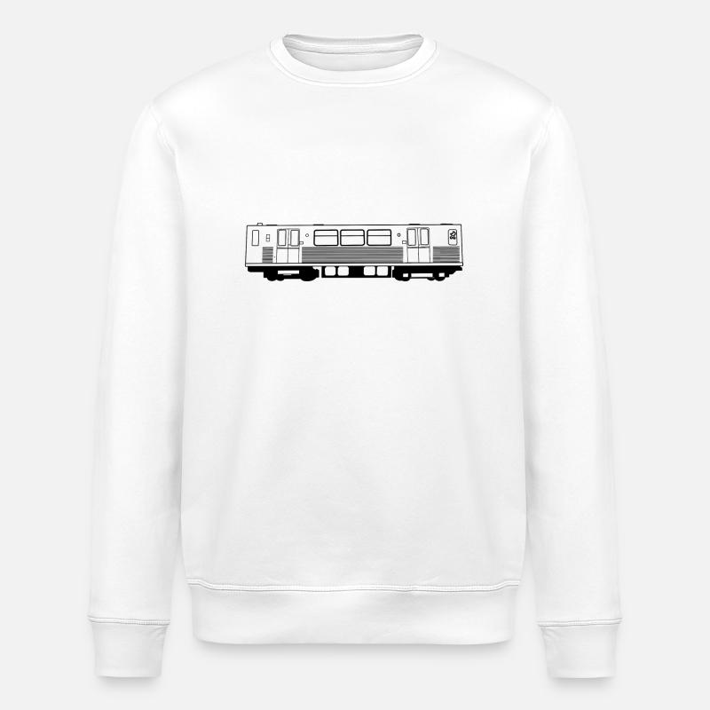 Berliner U-Bahn - Stanley/Stella Unisex Bio-Sweatshirt ROLLER - Weiß
