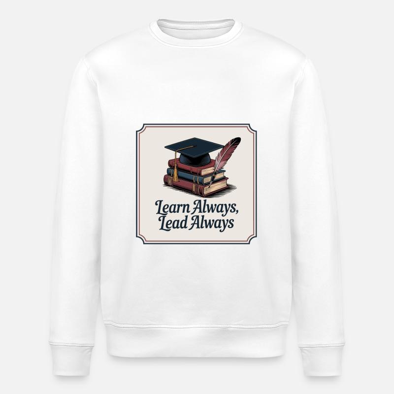 Apprendre toujours, diriger toujours - Sweat bio ROLLER Stanley/Stella Unisexe - blanc