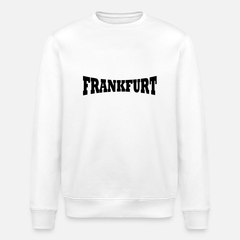 Francfort lettrage - Sweat bio ROLLER Stanley/Stella Unisexe - blanc