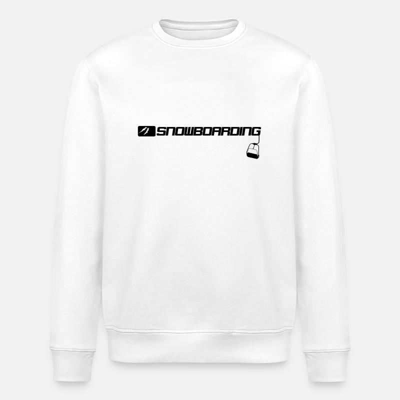 Snowboard,Snowboarder,Ski,Skiing,Apres Ski,Powder - Stanley/Stella ROLLER Unisex Organic Sweatshirt - white