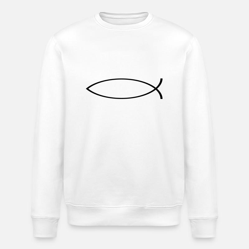 Fisch - Stanley/Stella Unisex Bio-Sweatshirt ROLLER - Weiß