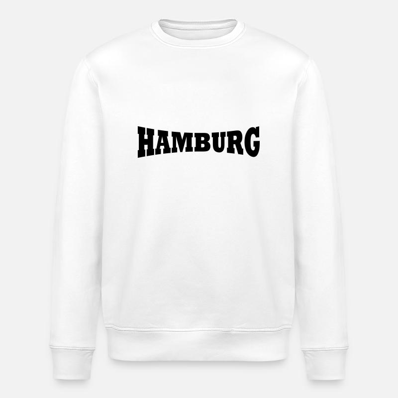 Hambourg lettrage - Sweat bio ROLLER Stanley/Stella Unisexe - blanc