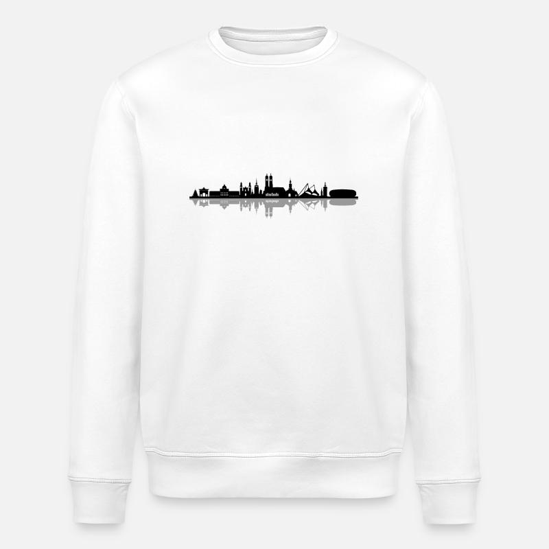 Skyline - München - Stanley/Stella Unisex Bio-Sweatshirt ROLLER - Weiß