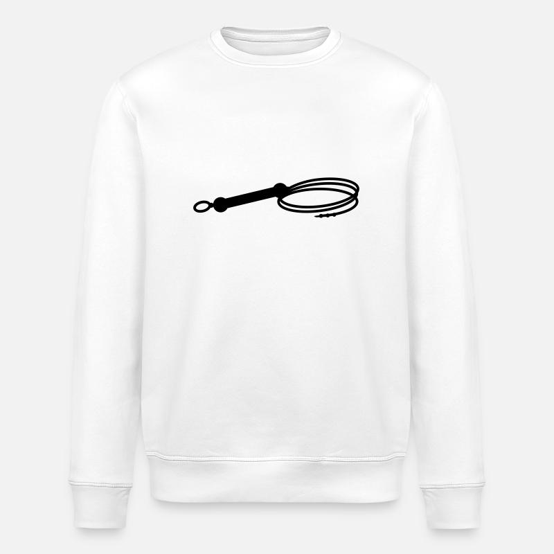Fouet + votre texte - Sweat bio ROLLER Stanley/Stella Unisexe - blanc