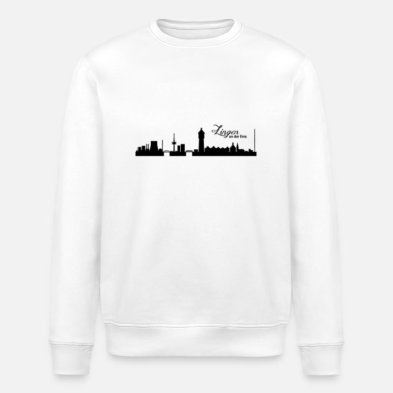 Lingener Skyline - Stanley/Stella Unisex Bio-Sweatshirt ROLLER - Weiß