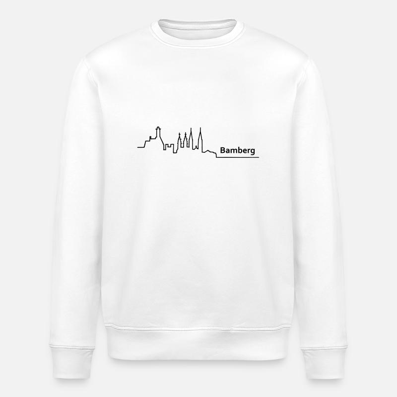 bamberg skyline - Stanley/Stella Unisex Bio-Sweatshirt ROLLER - Weiß
