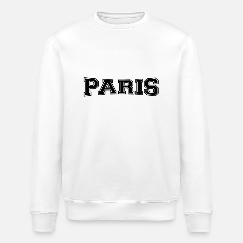 Paris - Stanley/Stella ROLLER Unisex Organic Sweatshirt - white