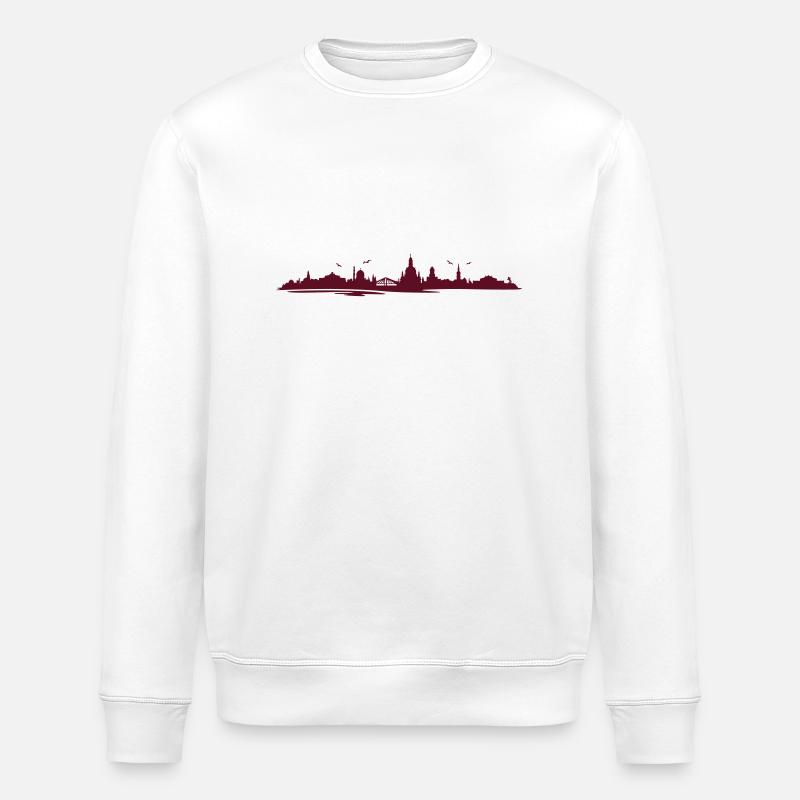 Skyline - Dresden - Stanley/Stella Unisex Bio-Sweatshirt ROLLER - Weiß