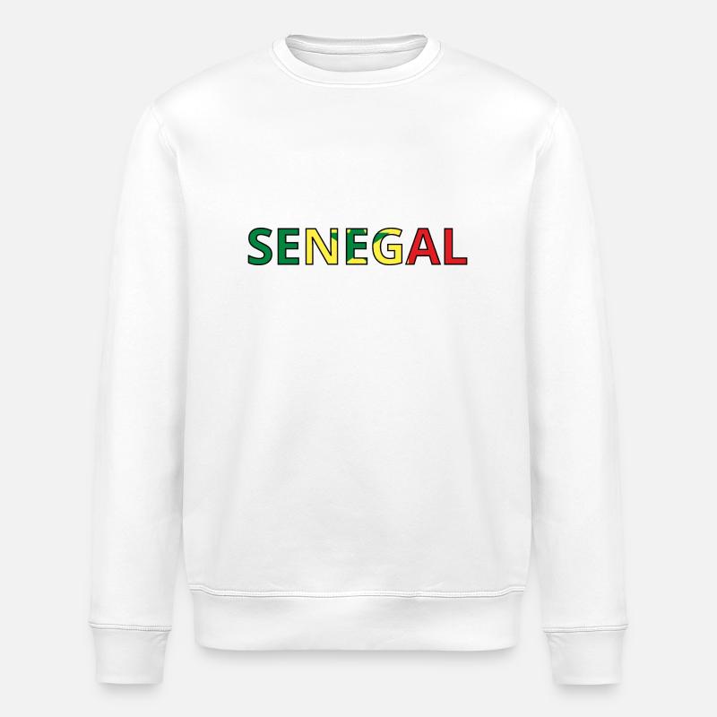 Drapeau Sénégal - Sweat bio ROLLER Stanley/Stella Unisexe - blanc
