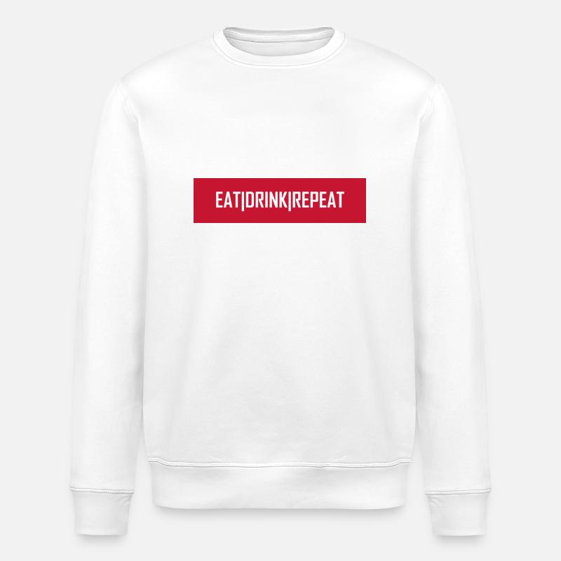 Eat Drink Repeat - Stanley/Stella Unisex Bio-Sweatshirt ROLLER - Weiß