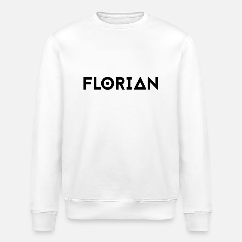 Prénom Florian - Sweat bio ROLLER Stanley/Stella Unisexe - blanc