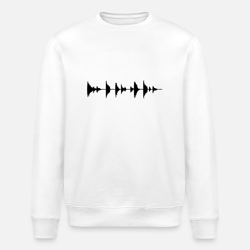 Waveform - Sample - Drumloop - Stanley/Stella ROLLER Unisex Organic Sweatshirt - white