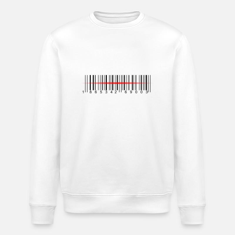 Barcode Scanner - Stanley/Stella Unisex Bio-Sweatshirt ROLLER - Weiß