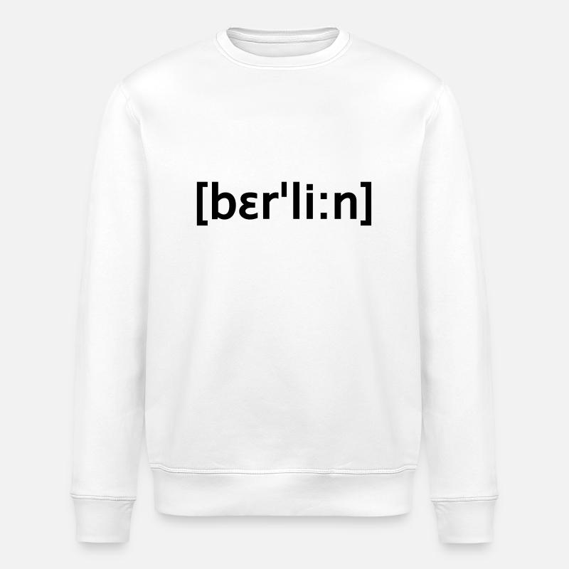 berlin, selon l'Écriture - Sweat bio ROLLER Stanley/Stella Unisexe - blanc