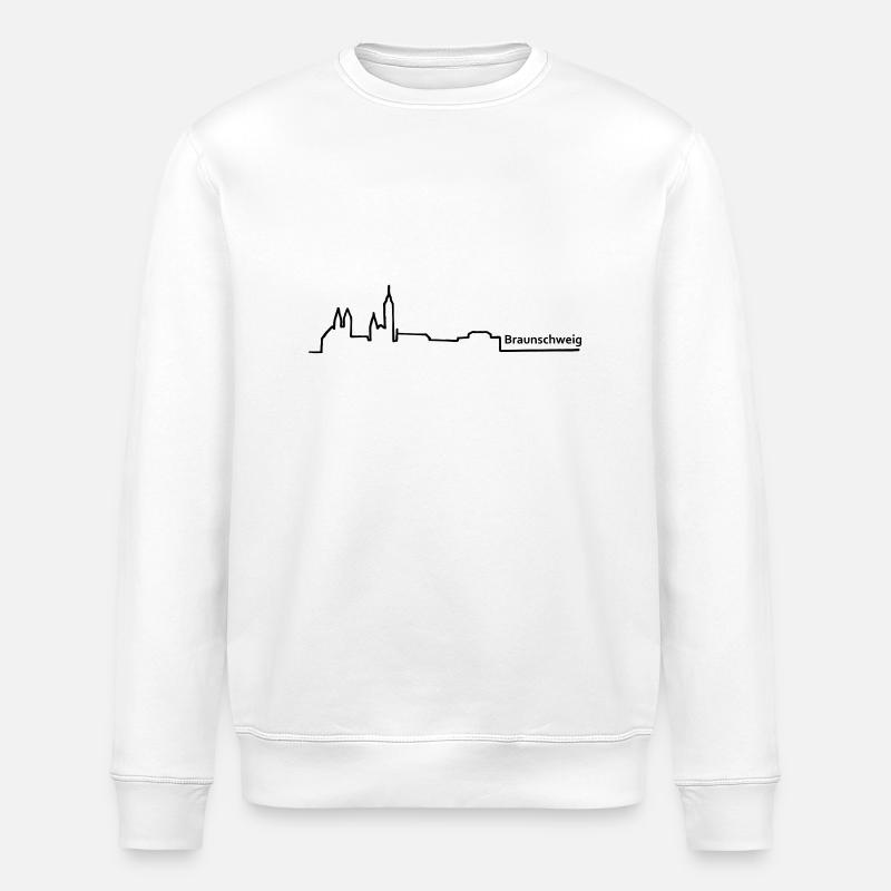 brunswick skyline - Stanley/Stella ROLLER Unisex Organic Sweatshirt - white