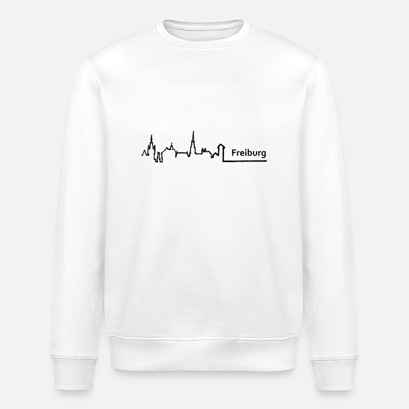 Freiburg skyline - Stanley/Stella Unisex Bio-Sweatshirt ROLLER - Weiß