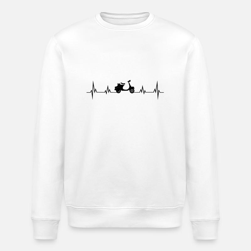 herzschlag_roller1 - Stanley/Stella Unisex Bio-Sweatshirt ROLLER - Weiß