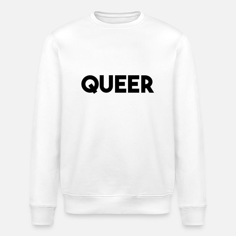 QUEER - Stanley/Stella Unisex Bio-Sweatshirt ROLLER - Weiß