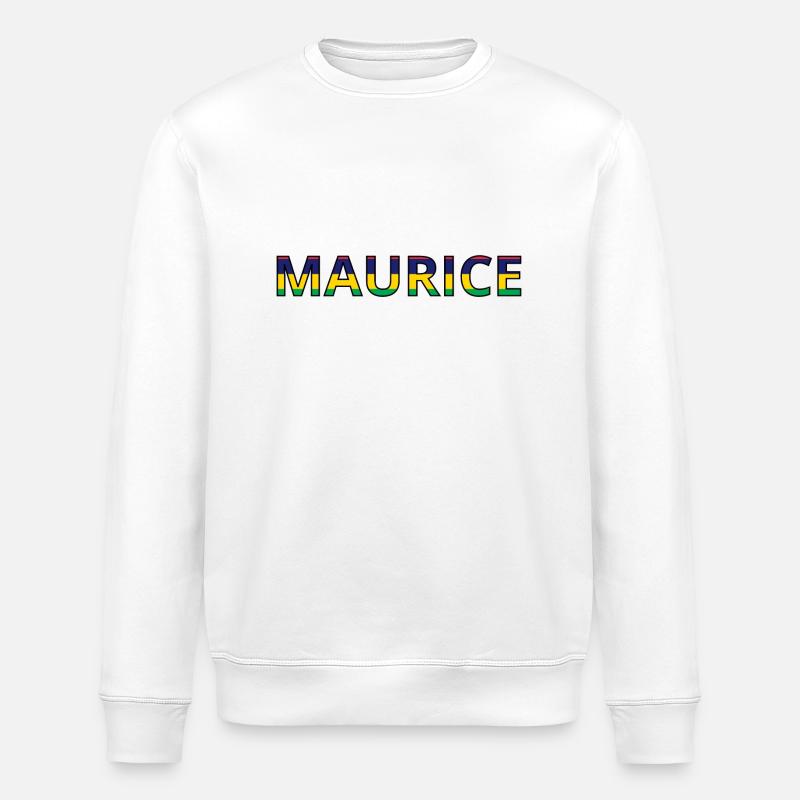 Drapeau Maurice - Sweat bio ROLLER Stanley/Stella Unisexe - blanc