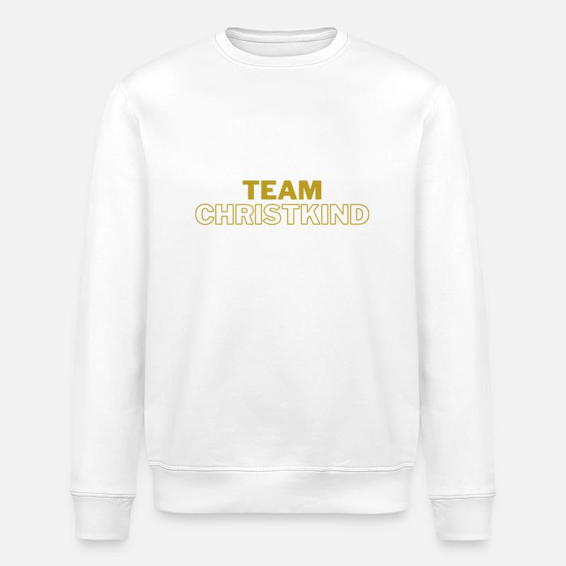 Team Christkind - Gold Design - Stanley/Stella Unisex Bio-Sweatshirt ROLLER - Weiß