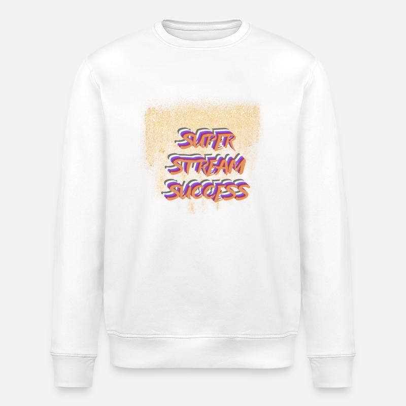 SUPER STREAM SUCCESS - Stanley/Stella Unisex Bio-Sweatshirt ROLLER - Weiß