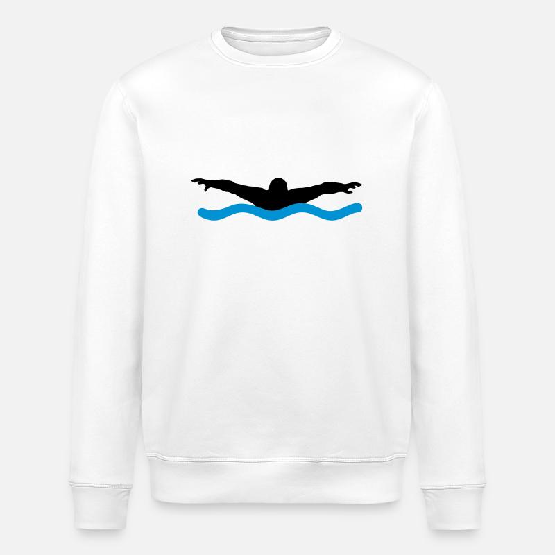 schwimmen - Stanley/Stella Unisex Bio-Sweatshirt ROLLER - Weiß