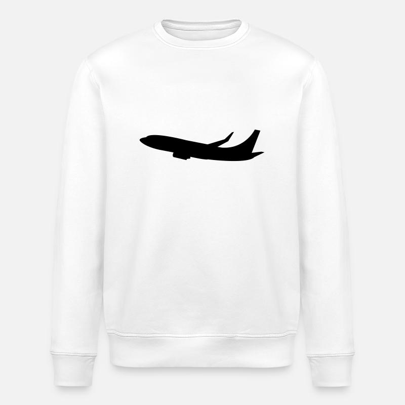flugzeug - Stanley/Stella ROLLER Unisex Organic Sweatshirt - white