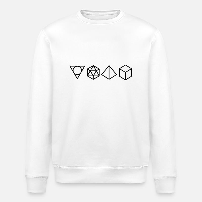 formes géométriques - Sweat bio ROLLER Stanley/Stella Unisexe - blanc