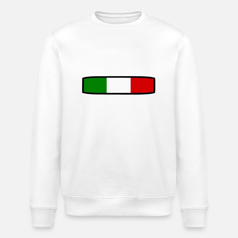 Drapeau Italie - Sweat bio ROLLER Stanley/Stella Unisexe - blanc