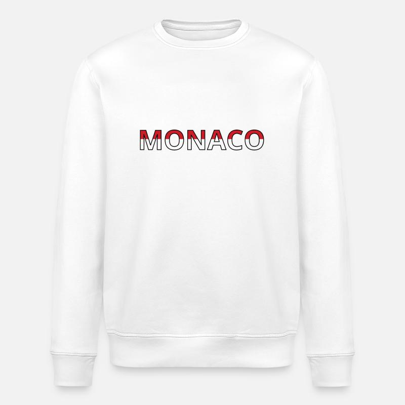 Drapeau monaco - Sweat bio ROLLER Stanley/Stella Unisexe - blanc