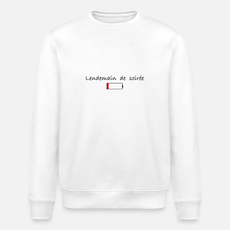 lendemain de soirée noir - Sweat bio ROLLER Stanley/Stella Unisexe - blanc