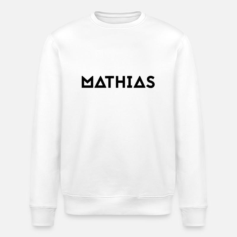 First name Mathias - Stanley/Stella ROLLER Unisex Organic Sweatshirt - white