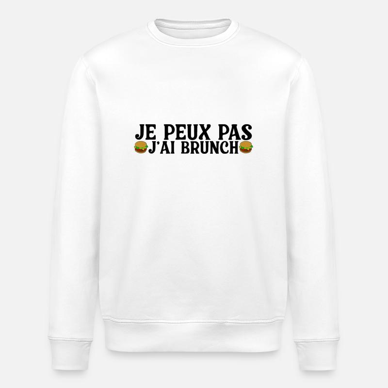 Ich kann nicht brunchen - Stanley/Stella Unisex Bio-Sweatshirt ROLLER - Weiß