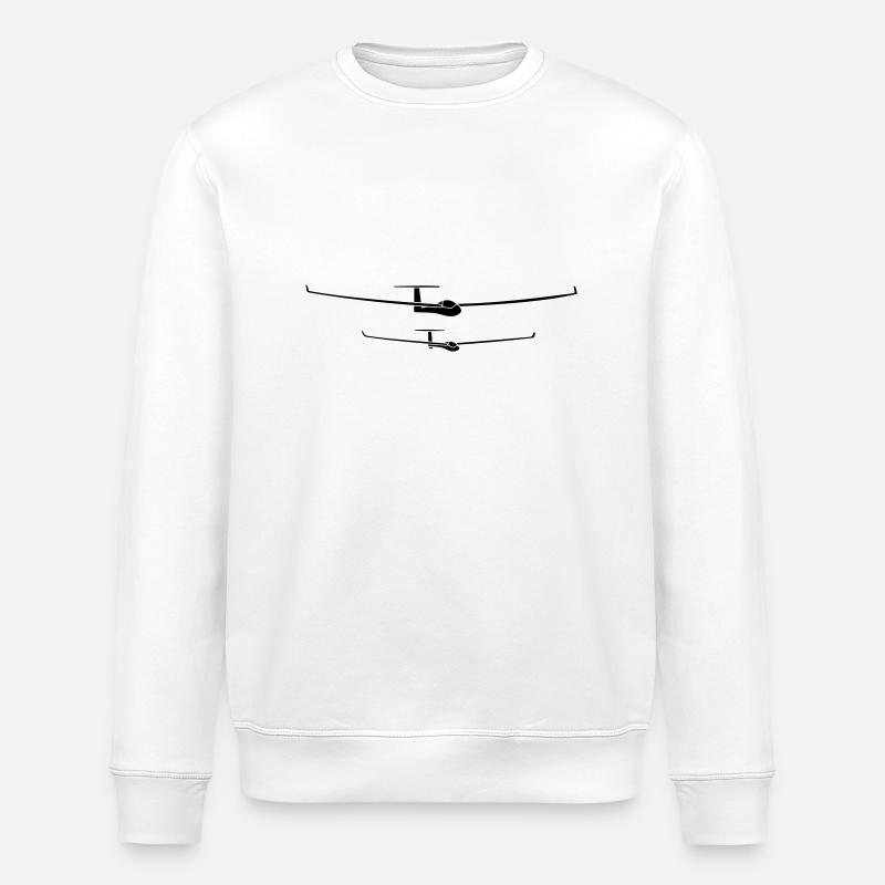 glider pilot tshirt - Stanley/Stella ROLLER Unisex Organic Sweatshirt - white