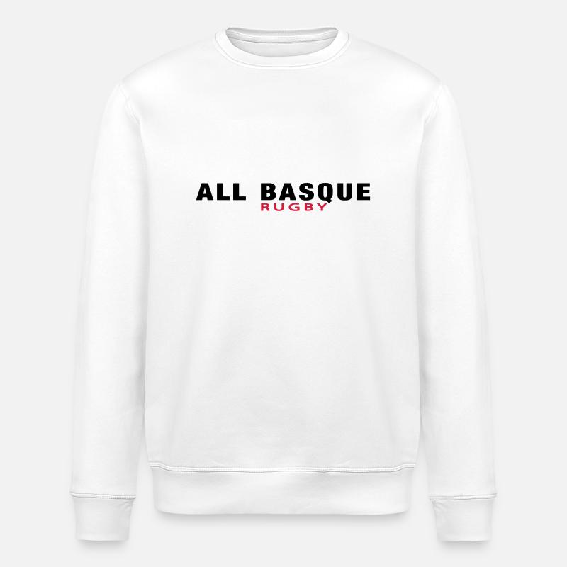 ALL BASQUE rugby v1 (2c) - Stanley/Stella ROLLER Unisex Organic Sweatshirt - white