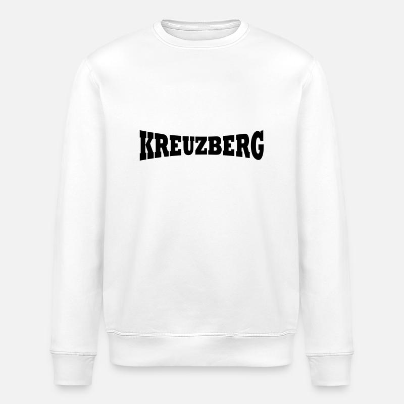 Kreuzberg lettrage - Sweat bio ROLLER Stanley/Stella Unisexe - blanc