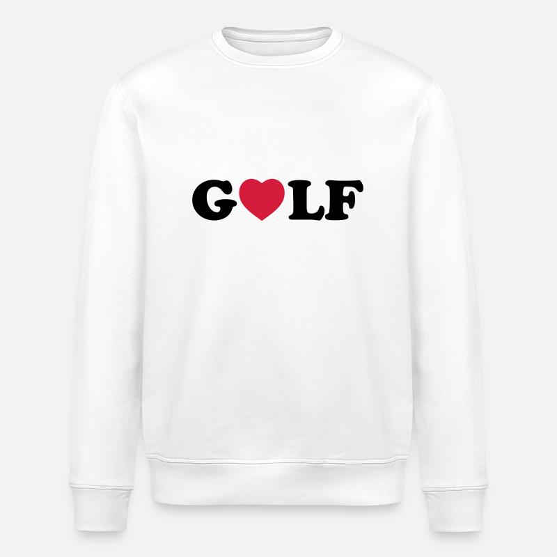 Golf heart - Sweat bio ROLLER Stanley/Stella Unisexe - blanc