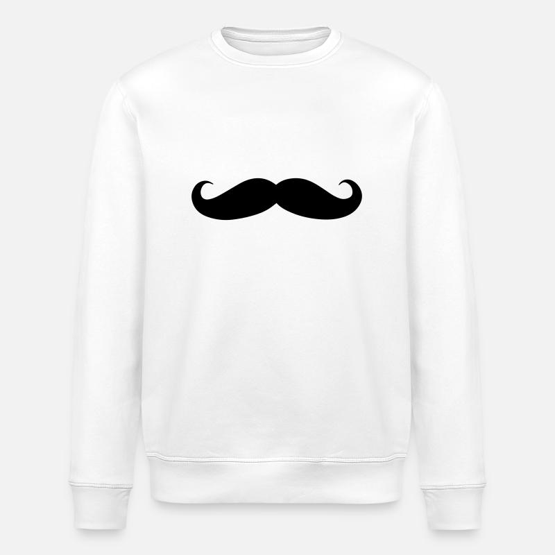 Mustache - Stanley/Stella ROLLER Unisex Organic Sweatshirt - white