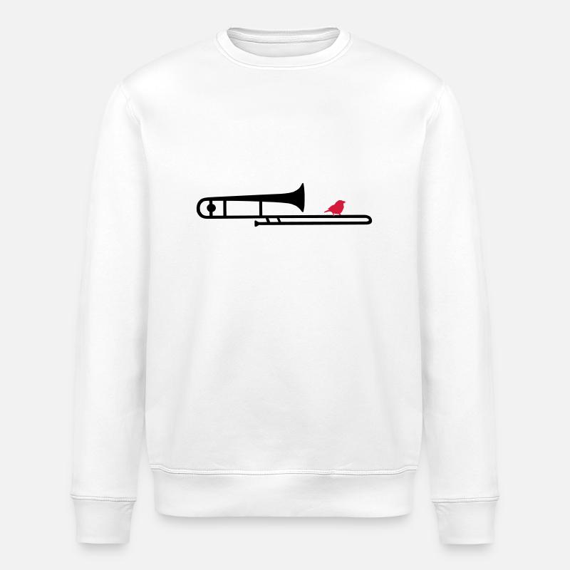 trombonebird - Stanley/Stella Unisex Bio-Sweatshirt ROLLER - Weiß