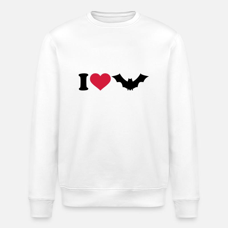 I love Bats - Sweat bio ROLLER Stanley/Stella Unisexe - blanc