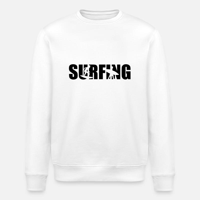 Surfing - Stanley/Stella ROLLER Unisex Organic Sweatshirt - white
