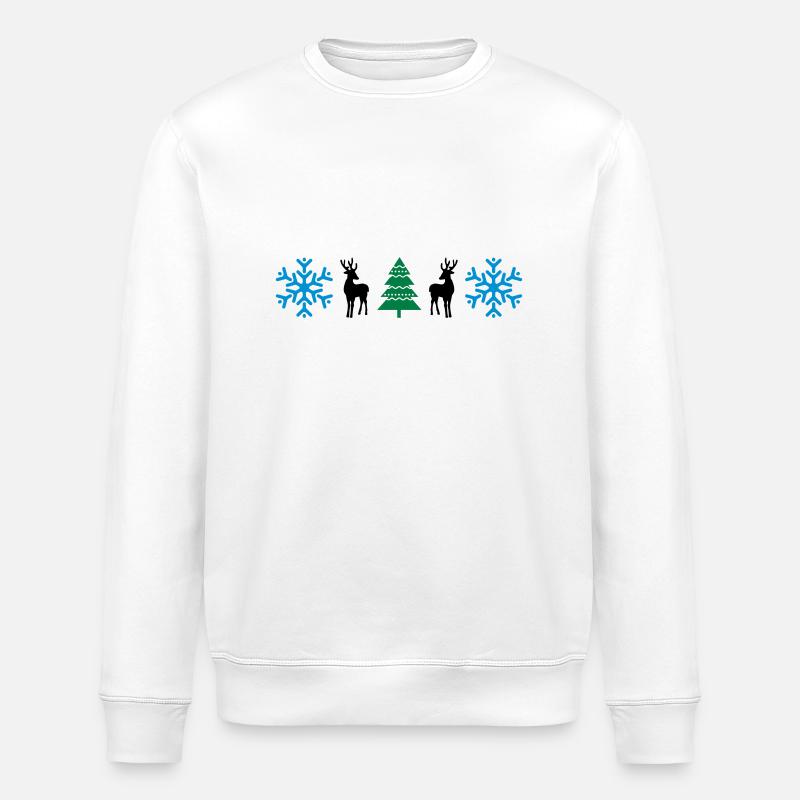 weihnachtsmuster_02 - Stanley/Stella ROLLER Unisex Organic Sweatshirt - white